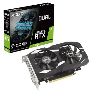 ASUS DUAL-RTX3050-O6G RTX3050 6GB GDDR6 96Bit DVI-D/HDMI/DP PCI-E 4.0