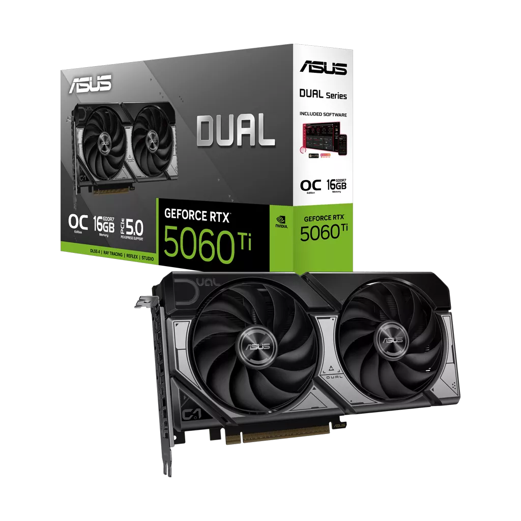 ASUS DUAL-RTX5060TI-O16G RTX5060TI 16GB GDDR7 128Bit 3xDP/1xHDMI