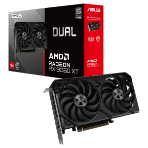 ASUS DUAL-RX9060XT-16G, 16Gb, 128Bit, GDDR6, 1xHDMI, 2xDP, GAMING Ekran Kartı