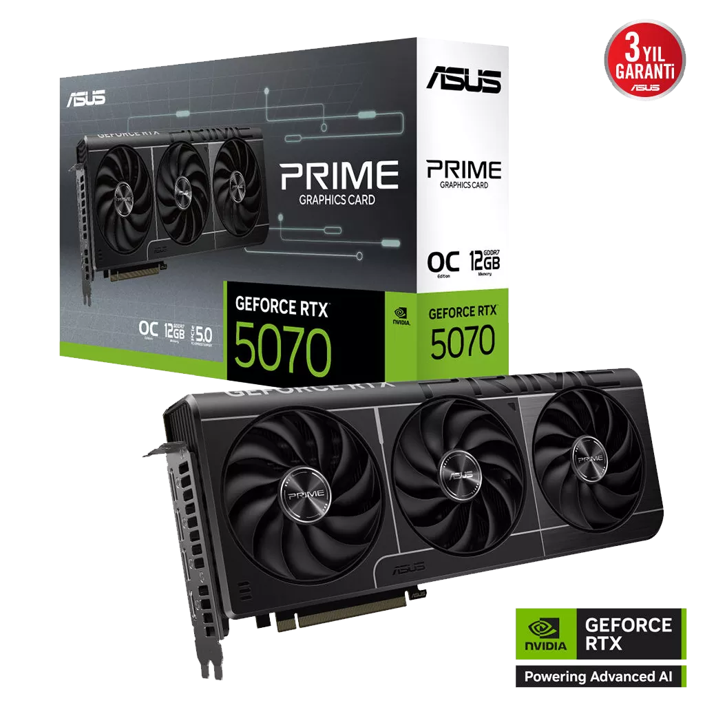ASUS 12GB PRIME RTX5070-O12G GDDR7 192bit HDMI DP PCIe 5.0  