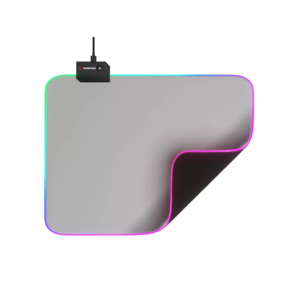 Rampage MP-21, PULSAR M RGB, 252x328x3mm, RGB Led, Gaming, MOUSE PAD (Gri)
