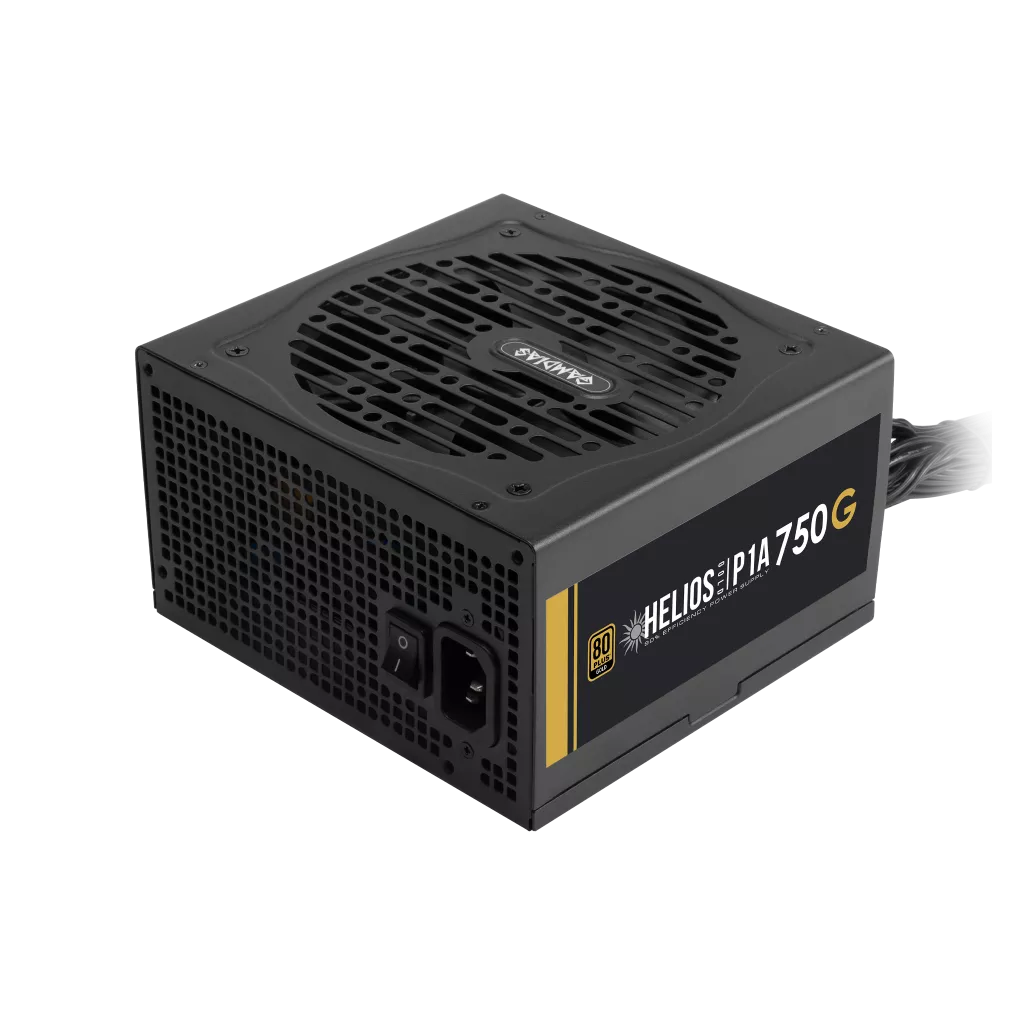 GAMDIAS HELIOS P1A-750G, 750W, 80+ Gold, Aktif PFC, GAMING, ATX, Power Supply (PSU)