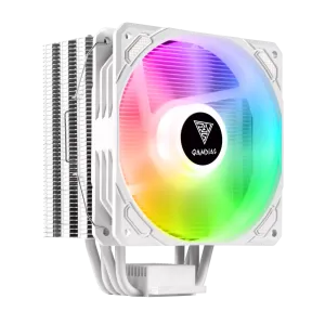 GAMDIAS BOREAS E1-410 WH, White Edition, 120mm, CPU Kule Tipi Hava Soğutma, Doğrudan Temas Teknolojisine Sahip 4 adet Gelişmiş Bakır Isı Borusu (AMD AM4-AM5 ve INTEL Tüm işlemciler ile uyumlu)