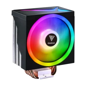GAMDIAS BOREAS M1-610, LED Lights, 120mm, CPU  Kule Tipi Hava Soğutma, Doğrudan Temas Teknolojisine Sahip 6 adet Gelişmiş Bakır Isı Borusu (AMD AM4-AM5 ve INTEL Tüm işlemciler ile uyumlu)
