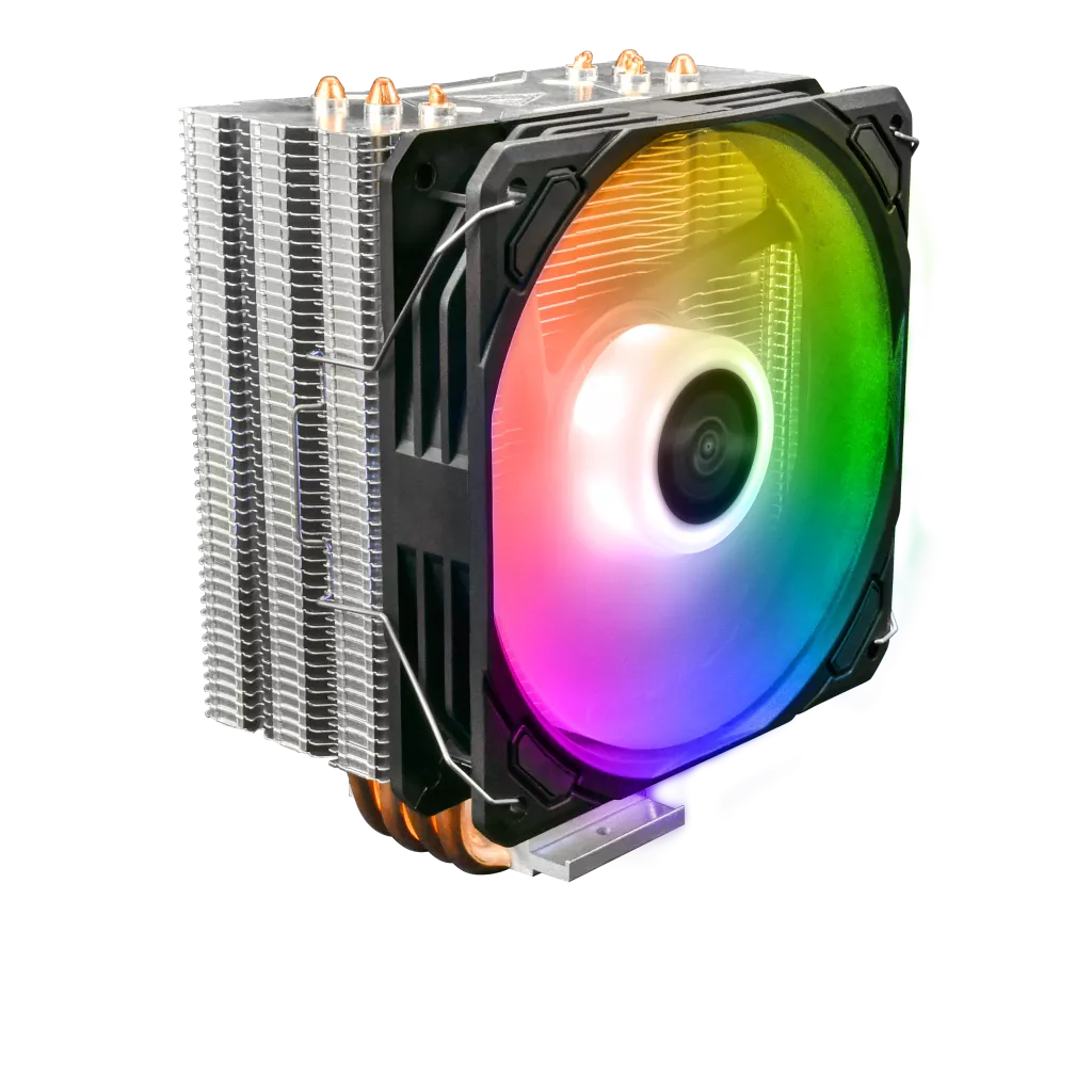 GAMDIAS BOREAS E1-410, ARGB, 120mm, CPU  Kule Tipi Hava Soğutma, Doğrudan Temas Teknolojisine Sahip 4 adet Gelişmiş Bakır Isı Borusu (AMD AM4-AM5 ve INTEL Tüm işlemciler ile uyumlu)