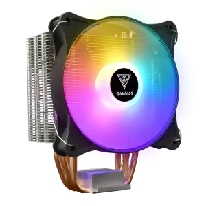 GAMDIAS BOREAS E1-410 Lite, ARGB, 120mm, CPU  Kule Tipi Hava Soğutma, Doğrudan Temas Teknolojisine Sahip 4 adet Gelişmiş Bakır Isı Borusu (AMD AM4 ve INTEL Tüm işlemciler ile uyumlu)