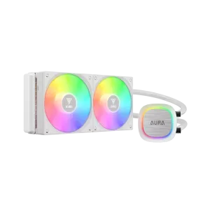GAMDIAS AURA GL240 V2 WH, White Edition, 240mm,  RGB, 2 Fanlı,CPU Sıvı Soğutma