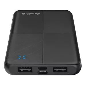 S-LINK IP-G12N, Siyah, 10.000mAh, 2xUSB, 1xMicro USB, 1xType-C, 4 LED Göstergeli, PowerBank