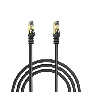 S-LINK MM-CAT702, CAT7, Patch, 2Mt, Gold Uçlu,   FTP, CCA, Ağ Bağlantı Kablosu (Siyah)