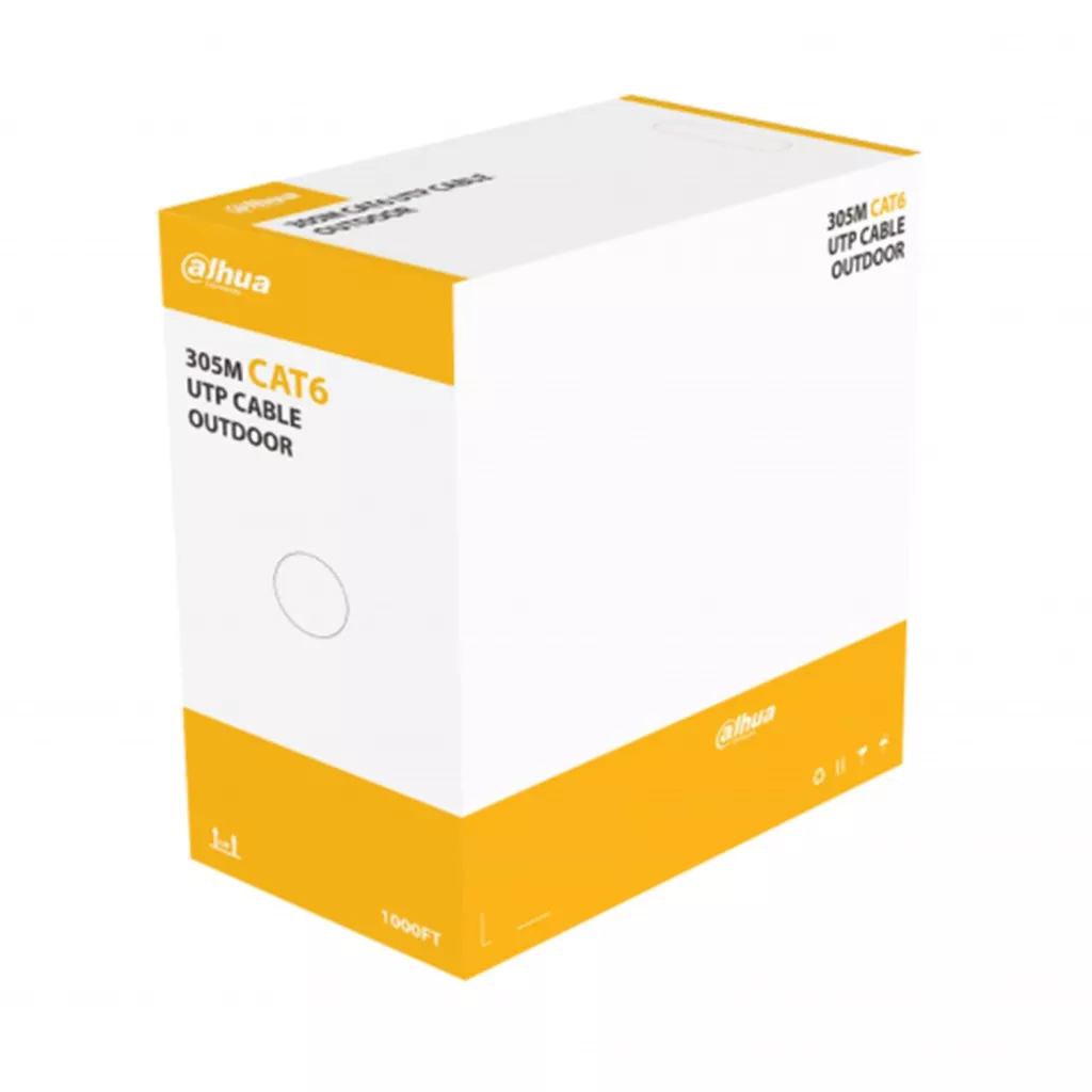 DAHUA 305metre CAT6 Utp 23AWG Siyah Saf Bakır Kablo (PE) DH-PFM920-6UN