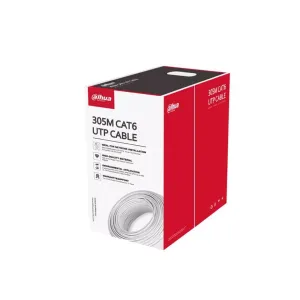 DAHUA 305metre CAT6 Utp 24AWG Beyaz Saf Bakır Kablo Halojen Free DH-PFM923I-6UN-C