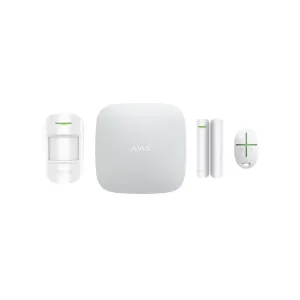 AJAX Starter Hub Kit Kablosuz Alarm Seti Keypad Yok Beyaz