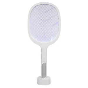 ASONIC AS-A25, Beyaz-Gri, 3000V, Raket Tipi, UV Mor Işıklı, 1200mAh, Bataryalı, Şarj Edilebilir, Sinek Öldürücü