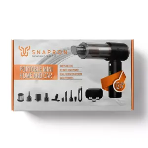 SNAPRON SNV-3002, Car Vacuum Cleaner Plus, 12.000 Pa Emiş gücü, 3 Hepa Filtre, 80W, 9 Aksesuar, Şarjlı, El Tipi, Genel Maksatlı Süpürge