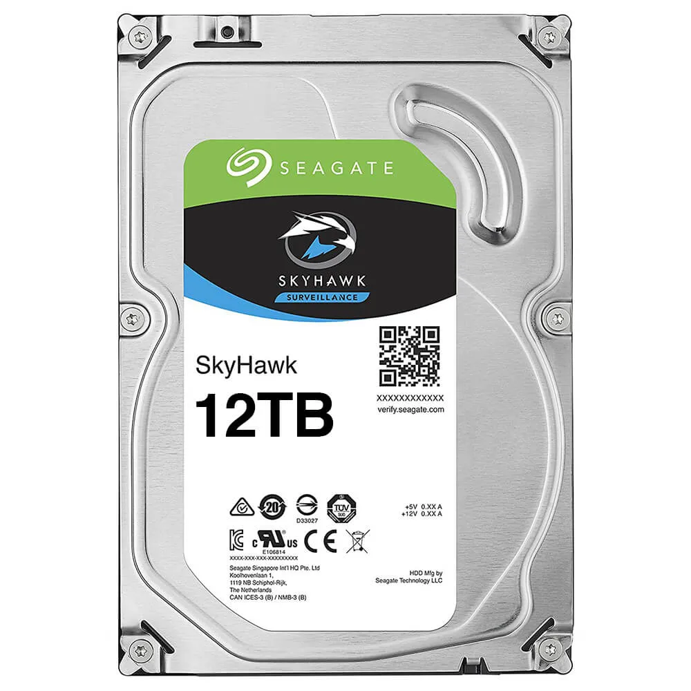 SEAGATE 12TB 3.5" SKYHAWK ST12000VE001 7200 RPM 256MB SATA-3 Güvenlik Diski
