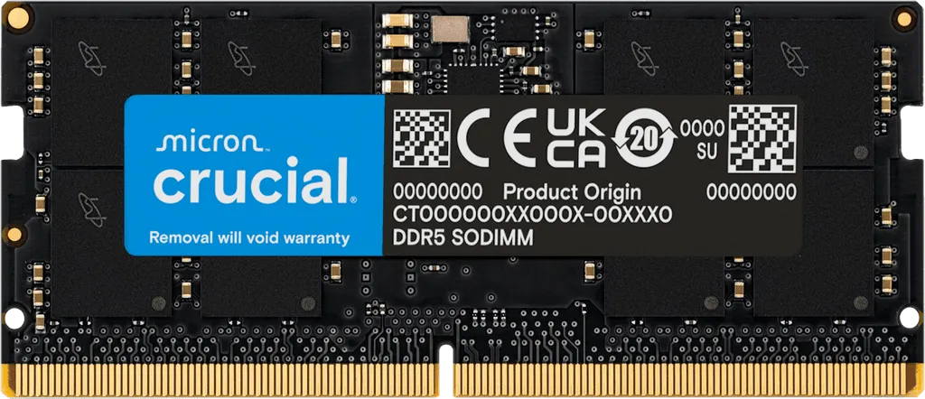CRUCIAL 16GB DDR5 4800MHZ NOTEBOOK RAM VALUE CT16G48C40S5