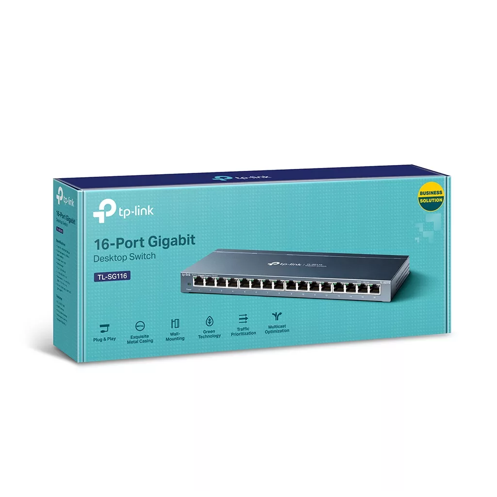 TP-LINK TL-SG116 16 PORT 10/100/1000 YONETILEMEZ DESKTOP SWITCH