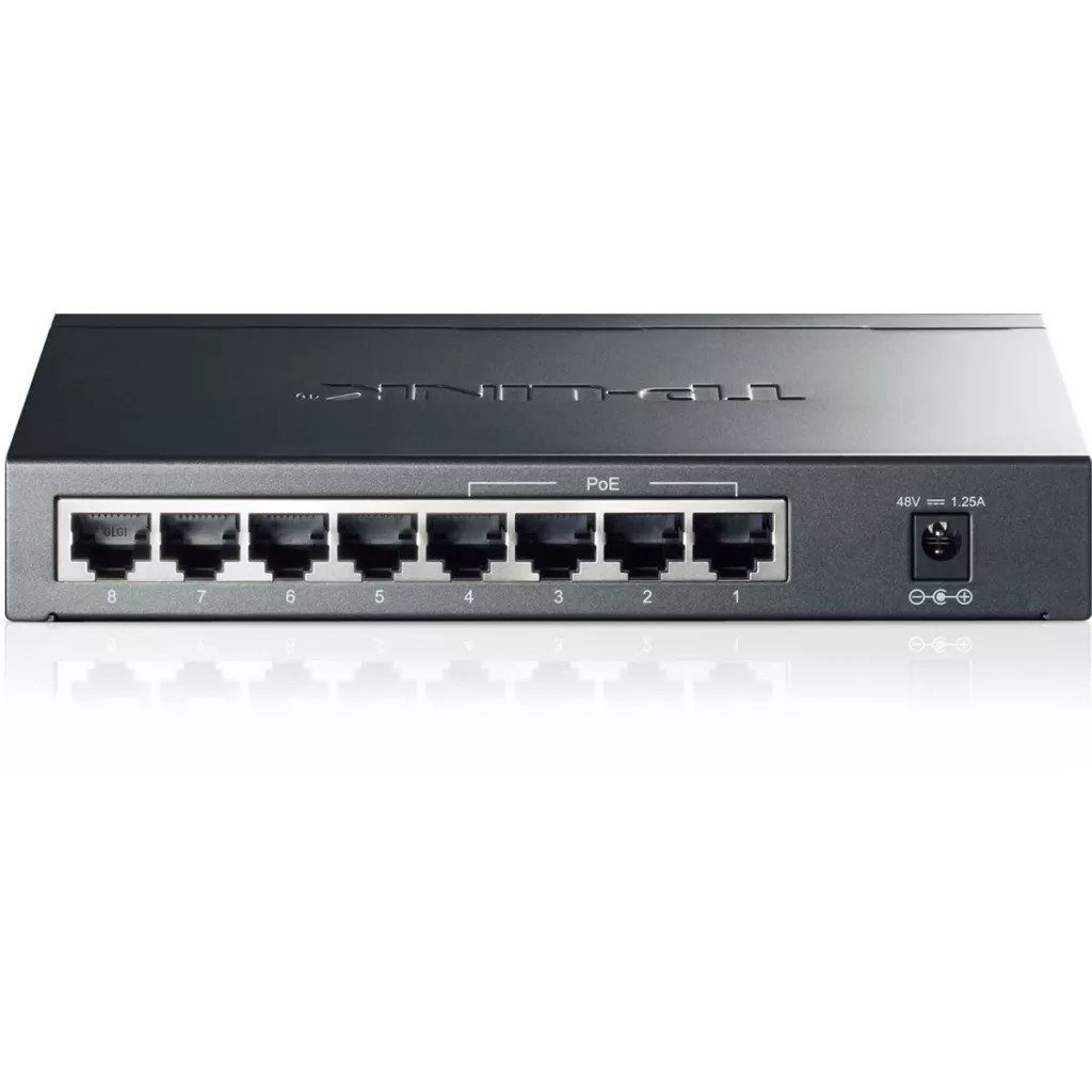 TP-LINK 8port 64w 4port PoE Gigabit Yönetilemez Switch TL-SG1008P