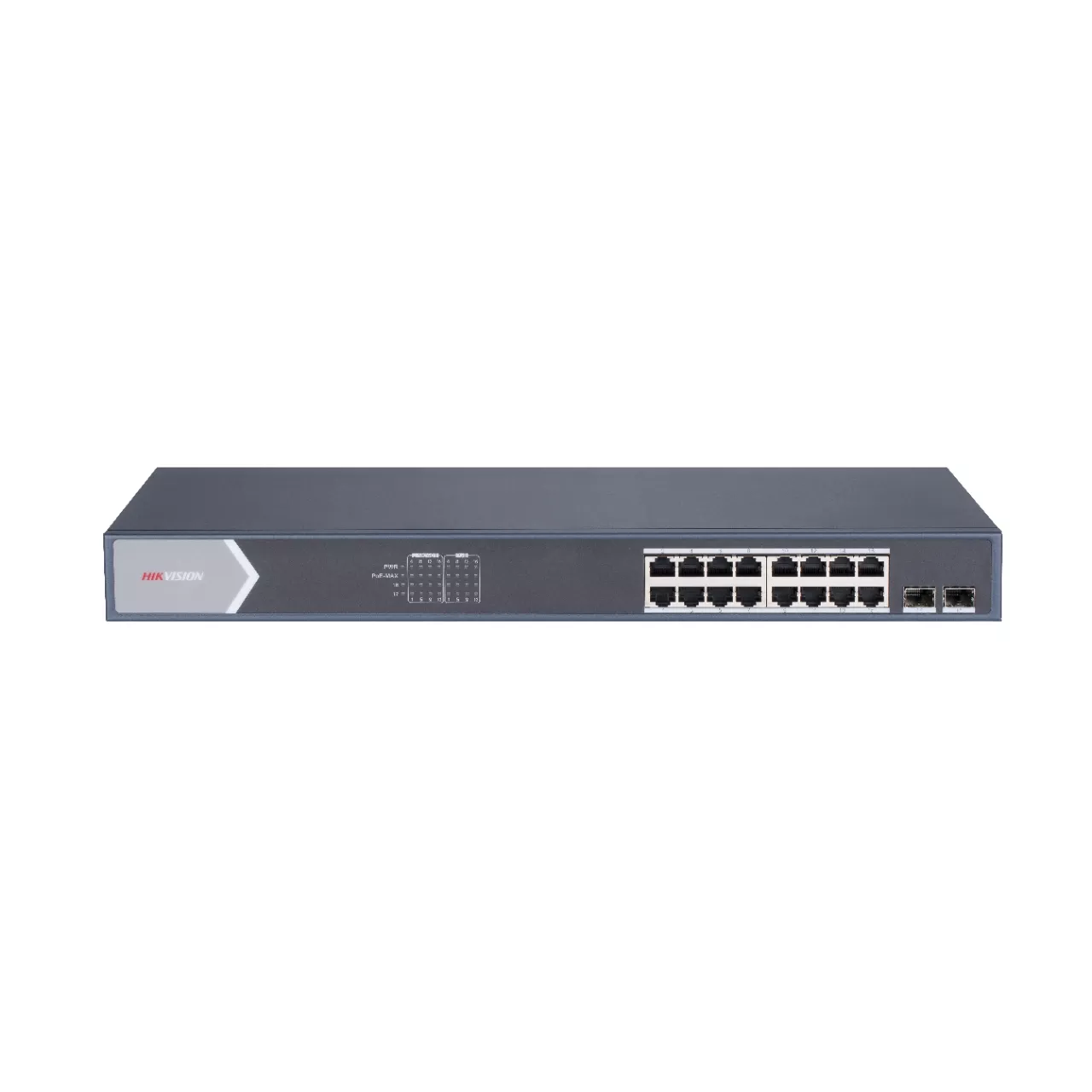 HIKVISION 16port PoE 150w 2-SFP Gigabit Yönetilemez Switch DS-3E0518P-E/M