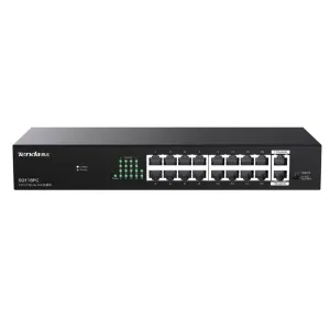 TENDA 16port PoE 150w 2xUPLINK Gigabit Yönetilemez Switch  SG118PC