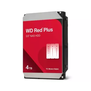 WD RED Plus, WD40EFZZ, 3.5", 4TB, 128Mb, 5400 Rpm, 7/24 GÜVENLİK-NAS-SERVER, HDD