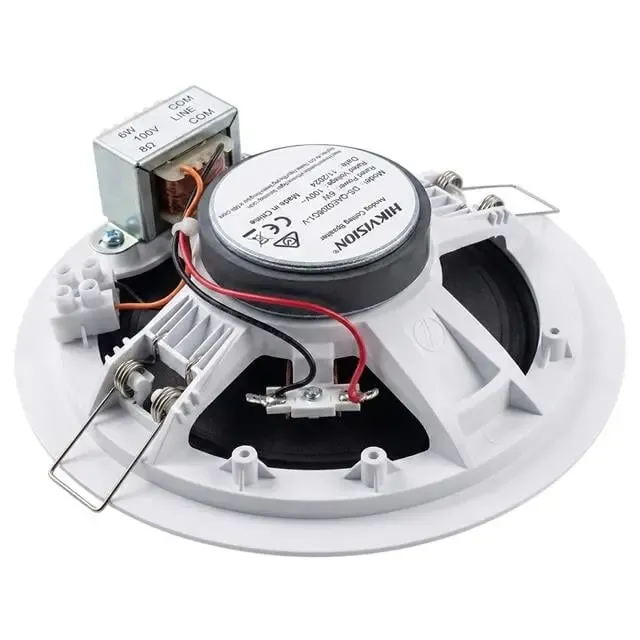 Hikvision DS-QAE0206G1-V 5.25'' 6W 8Ohm Analog 100V Trafolu Tavan Gömme Hoparlör Beyaz