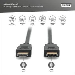 DIGITUS HDMI 4K Görüntü Kablosu 2m (AK-330107-020-S)