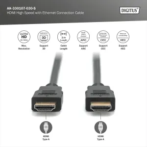 DIGITUS HDMI 4K Görüntü Kablosu 3m (AK-330107-030-S)