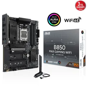 ASUS B850 MAX GAMING WIFI6E DDR5 HDMI-DP PCIE 5.0 AM5 ATX Kurumsal Anakart