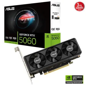 ASUS RTX5060 8GB RTX5060-O8G-LP-BRK GDDR7 128bit HDMI DVI DP Ekran kartı 