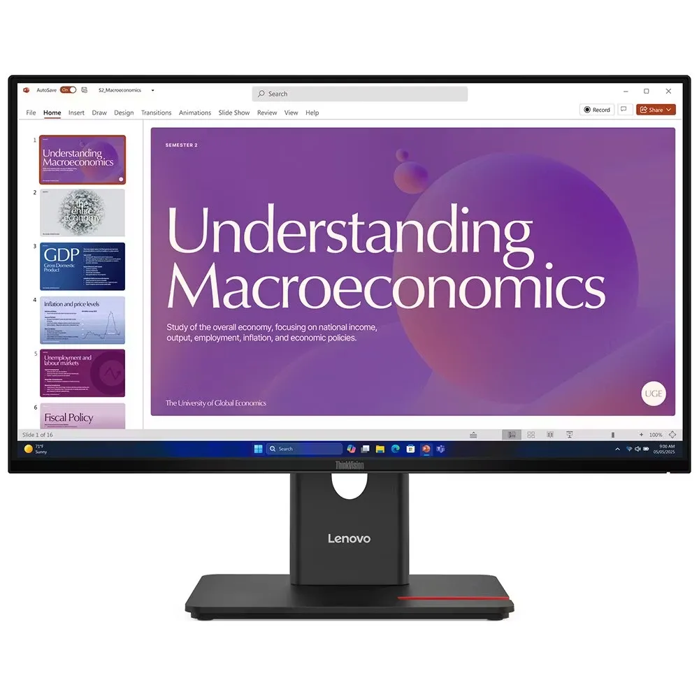 LENOVO 23.8" IPS ThinkVision T24D40 4MS Monitör HDMI DP Pivot Monitör (1920 x 1080) / 64B9GAT1TK 