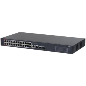 DAHUA CS4228-24GT-375, 24Port, Gigabit, PoE 375W, 2 Port Uplink, 2 Port SFP Gigabit Combo, Cloud Yönetilebilir, Switch