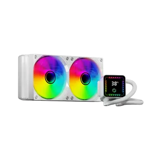 FRISBY 240mm FCL-240W ARGB AM5-1851p Sıvı Soğutmalı İşlemci Fanı Beyaz