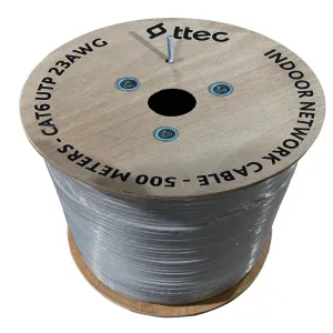TTEC KBL-CAT6-23CCA/IN500G 500MT U/UTP CAT6 NETWORK PVC KABLO GRI CCA 0.55MM