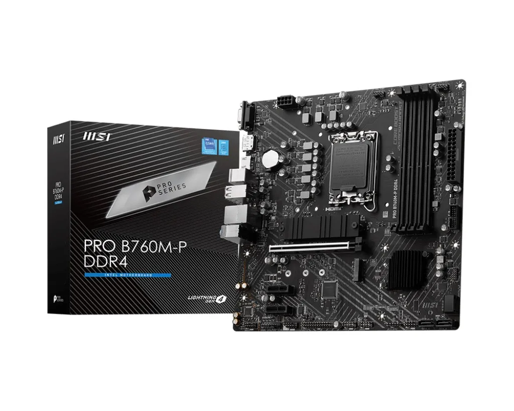 MSI PRO B760M-P DDR4 HDMI DP PCIe 16X v4.0 1700p mATX  