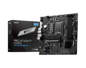MSI PRO B760M-P DDR4 HDMI DP PCIe 16X v4.0 1700p mATX  