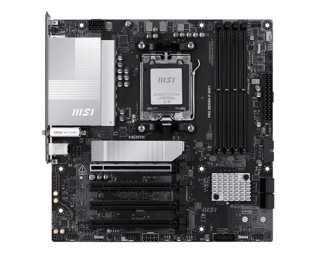 MSI PRO B850M-P WIFI DDR5 HDMI-DP PCIE 5.0 AM5 MATX