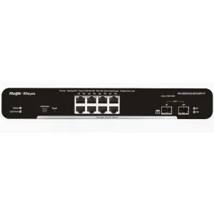 RUIJIE REYEE RG-NBS3100-8GT2SFP-P-V2, 8 Port, GigaBit, 8Port PoE, 125W,  2Port SFP, L2 Yönetilebilir, Metal Kasa, Masaüstü, Switch