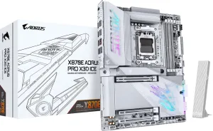 GIGABYTE AORUS PRO X ICE X870E DDR5 HDMI PCIe 5.0 AM5 ATX Beyaz