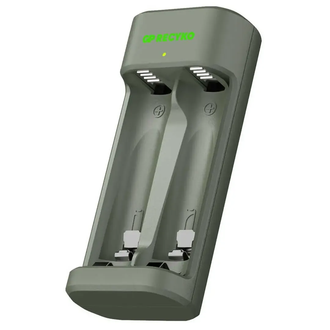 GP RECYKO E221 USB 2'LÜ AA - AAA PİL ŞARJ CİHAZI PİLSİZ (GPACSE221004 GPE221R21-2GTLB1)