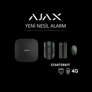 AJAX Starterkit 4G Alarm Seti Siyah