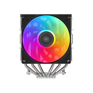 SAMA A60L, Black, 2x120mm ARGB Fan, Kule Tipi Hava Soğutma, 6 adet Gelişmiş Nikel Kaplı Bakır Isı Borusu, CPU Fan (AMD ve INTEL Tüm işlemciler ile uyumlu)