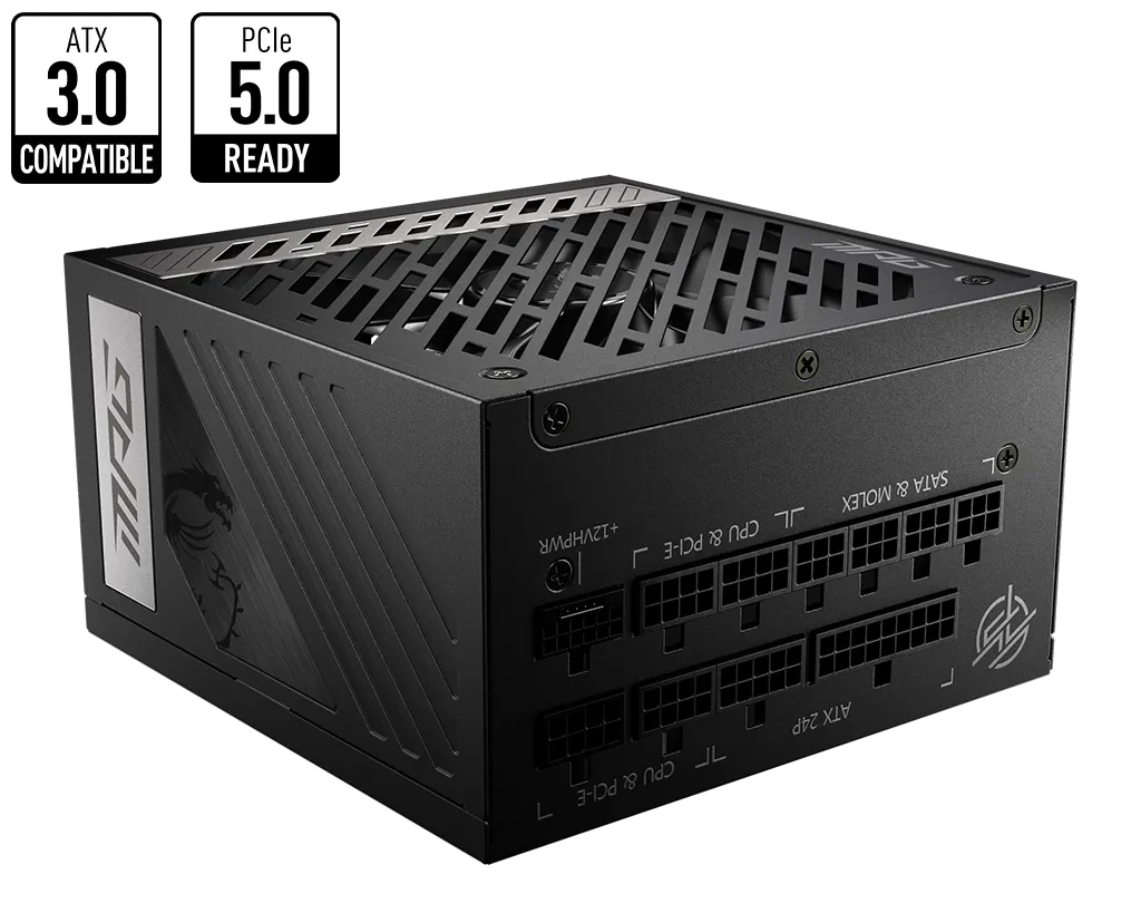 MSI 1000w 80+ Gold MAG A1000G PCIE5 Tam Modüler Power Supply