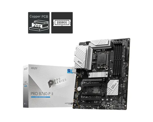 MSI PRO B760-P II DDR5 HDMI-DP PCIE 4.0 1700p ATX