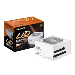 GIGABYTE 1000w 80+Gold GP-UD1000GM PG5 ICE Tam Modüler Power Supply Beyaz