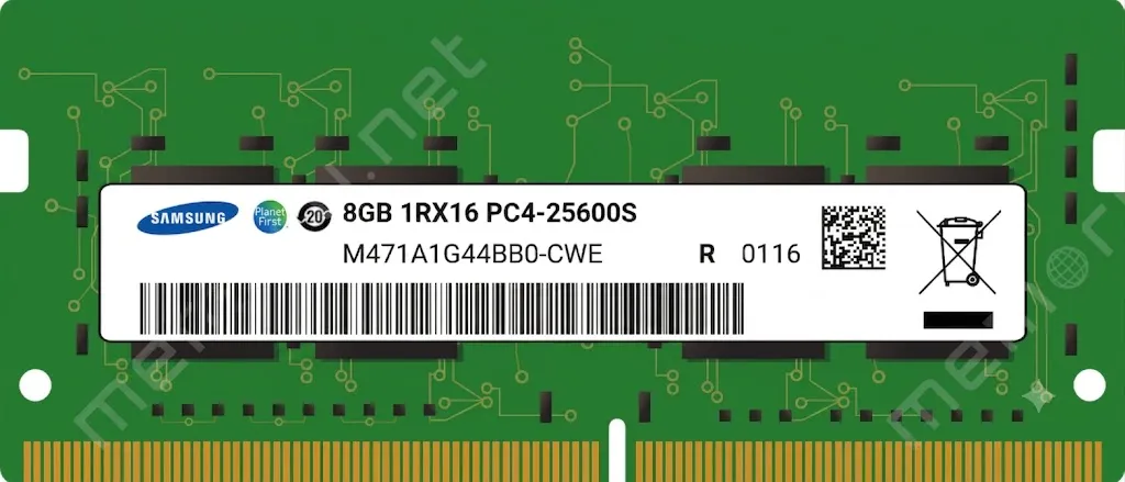 SAMSUNG 8GB DDR4 3200MHZ CL22 NOTEBOOK RAM M471A1G44BB0-CWE  