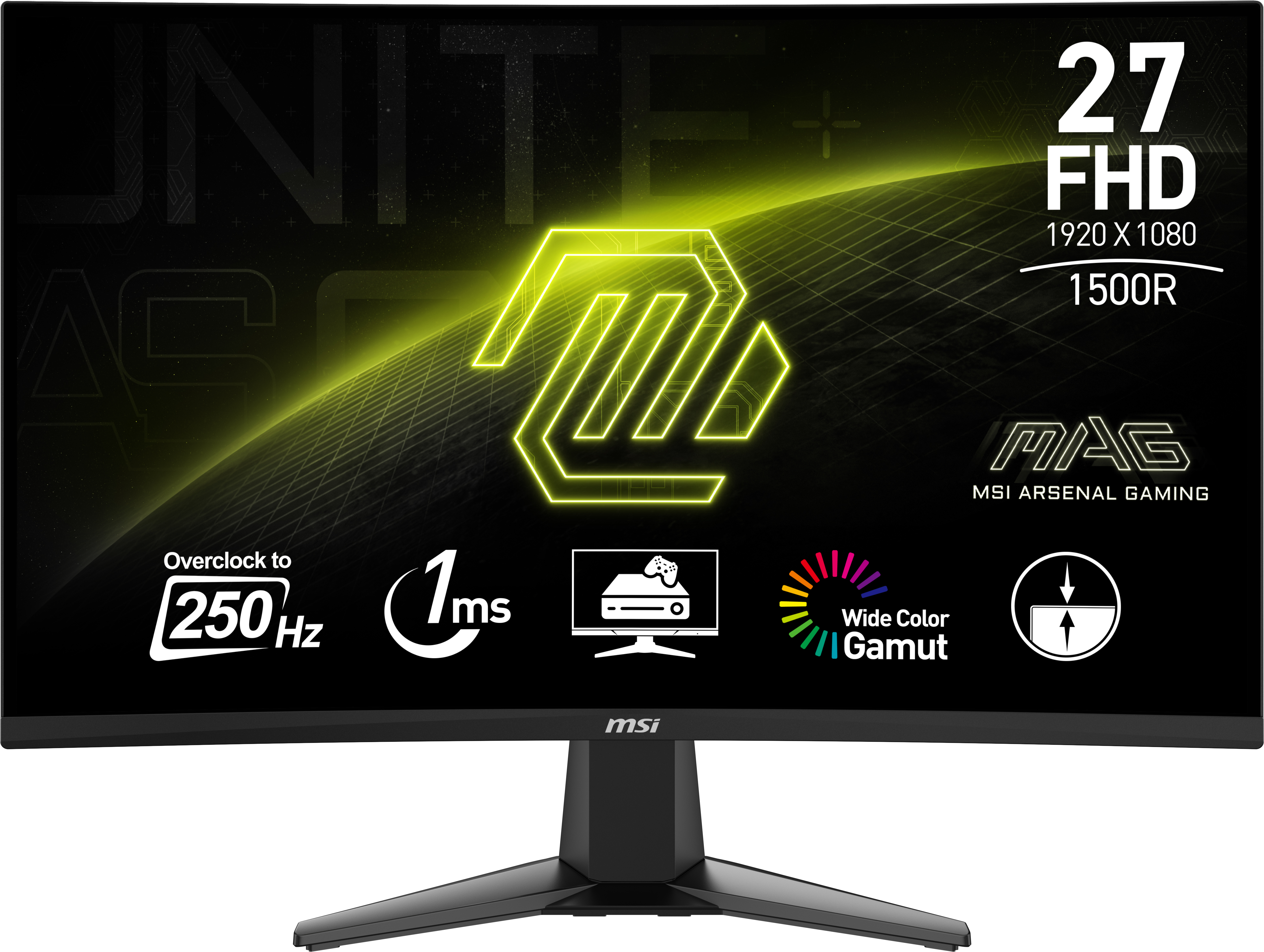 MSI 27" VA MAG 27C6X 1MS 250HZ HDMI-DP Kavisli Gaming Monitör  