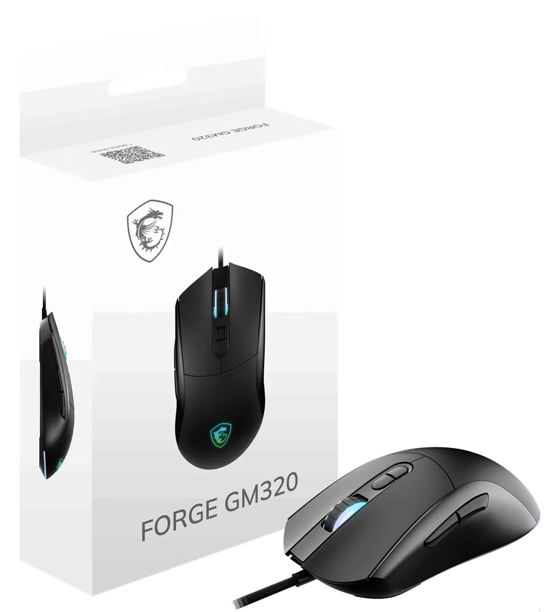 MSI GG Forge GM320 RGB 12800 DPI Kablolu Siyah Oyuncu Mouse