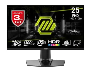 MSI 24.5" RAPID IPS MAG 255PXF 0.5MS 300HZ HDMI-DP Pivot Gaming Monitör 1920x1080