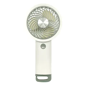 FENY FN-F35, BEYAZ-YEŞİL, 3 Kademeli Hız, Kancalı, Elde Kullanım, Dahili 500mAh Bataryalı, Type-C Şarj Girişli, Vantilatör